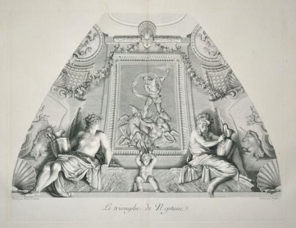 motif stylistique et décoratif pour la voute du cabinet des bains