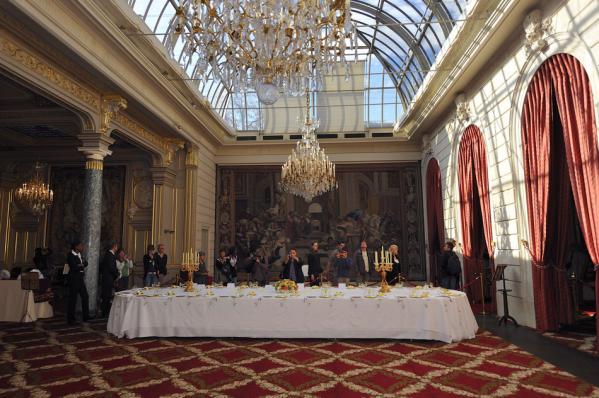 jardin intérieur hiver décoration palais elysees