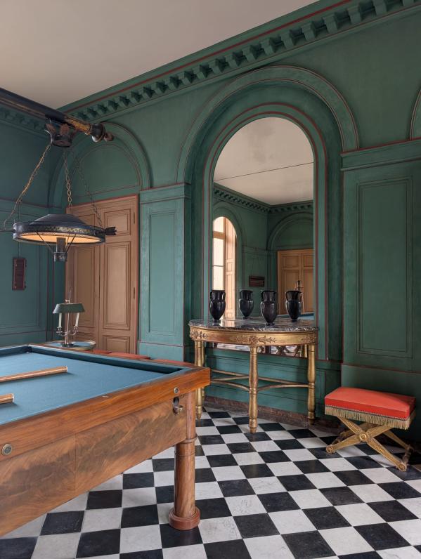Chateau de Malmaison décoration intérieure Billard