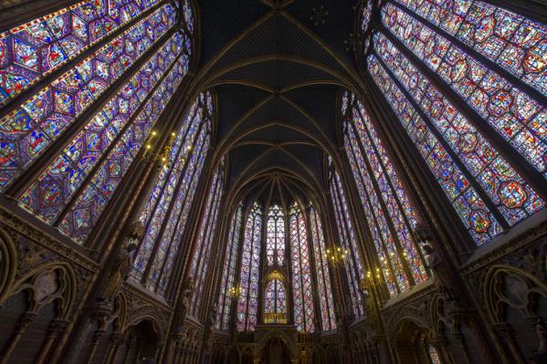 Restauration rosace vitraux sainte-chapelle 2015