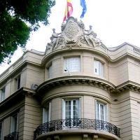 facade de l'ambassade d'Espagne à Paris