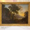 Huile sur toile avec cadre en bois doré du peintre Victor de Grailly (1804-1887)