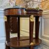 Console en demi-lune d'époque Empire en acajou attribuée à Marcion